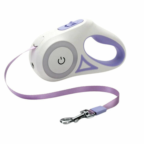 Automatic Retractable Light-up Dog Leash with built in flashlight