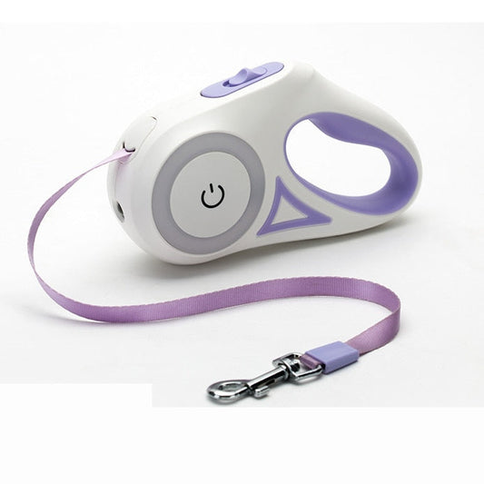 Automatic Retractable Light-up Dog Leash with built in flashlight